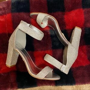 BRAND NEW ✨ Sequin Silver High Heels